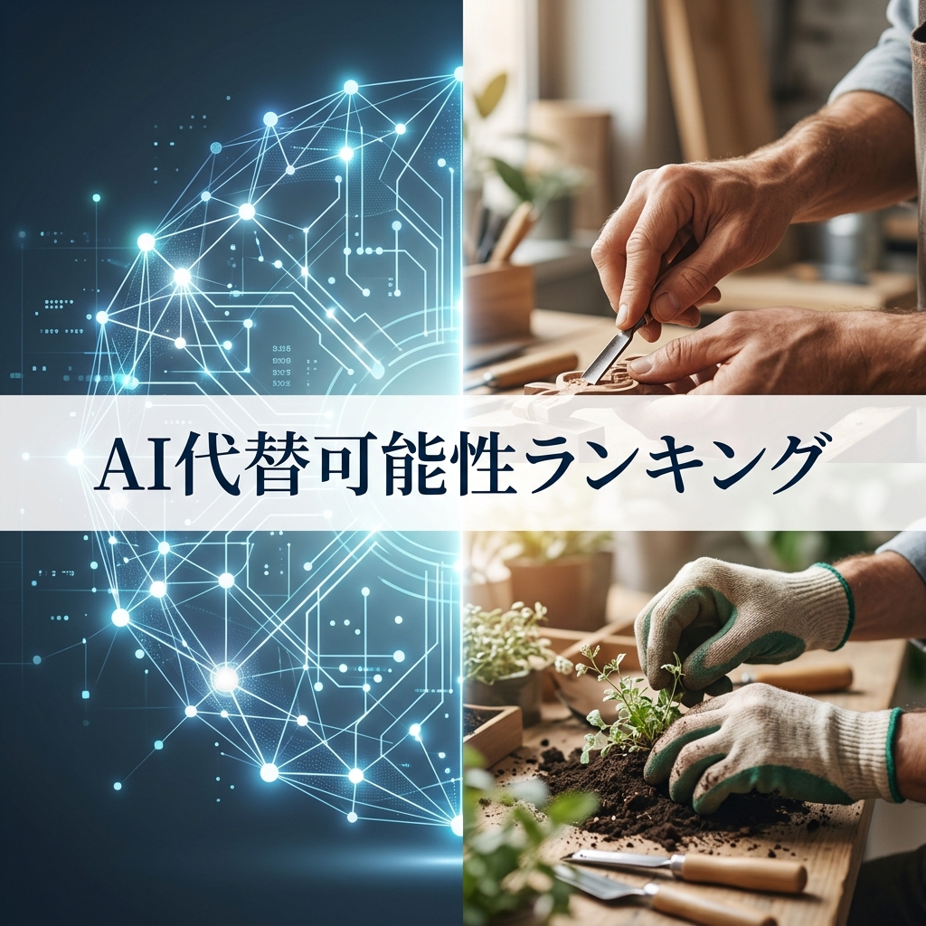 【独自データ】AIに奪われる仕事・生き残る仕事ランキング!代替可能性ワースト10&ベスト10
